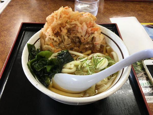 「かき揚げうどん」@山田うどん食堂 木野目店の写真
