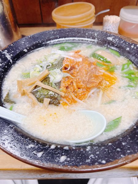 「ホルモンメン」@屋台ラーメンとんこつ貴生の写真