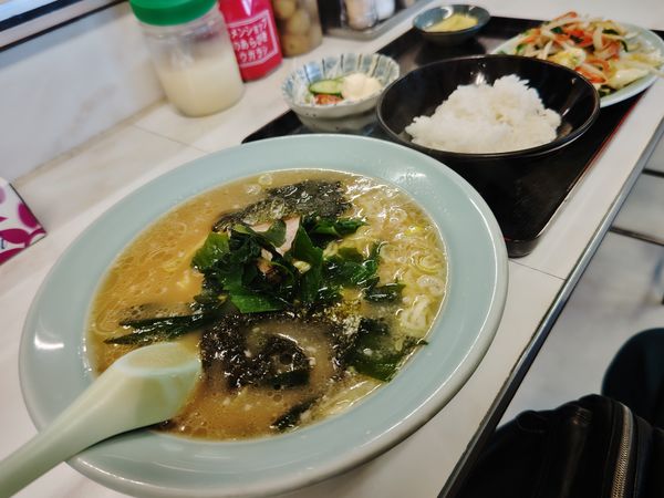 「Ｃ定食（ラーメン半野菜定食）１０２０円」@ラーメンショップ 下仁田店の写真