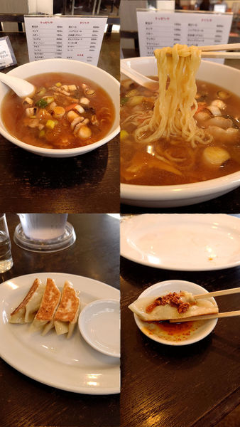 「『豚そば(手打ち麺指定)+餃子3個(¥860+210)』」@しなそば家の写真