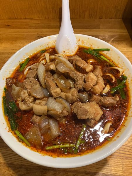 「辛いスタ満そば」@元祖スタミナ満点らーめんすず鬼 赤坂店の写真