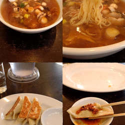 『豚そば(手打ち麺指定)+餃子3個(¥860+210)』