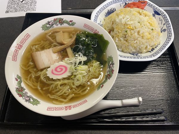 「しょうゆラーメン・チャーハンセット」@鉄剣タロー食堂の写真
