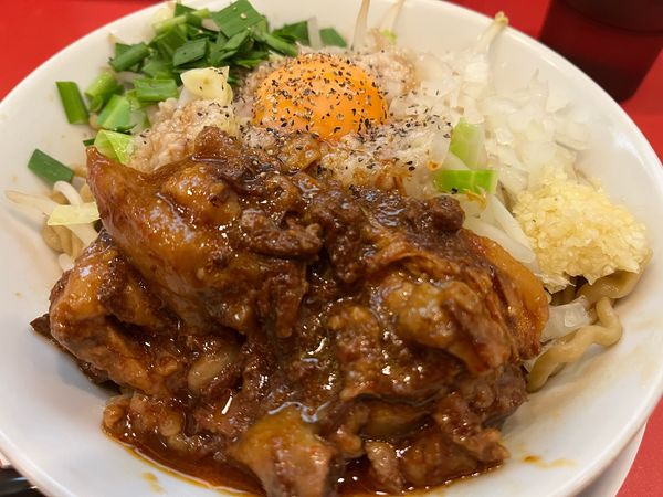 「豚辛まぜそば」@麺屋 あっ晴れ どまん中錦店の写真