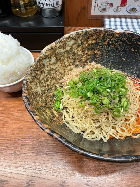 「汁なし坦々麺 並盛 4辛 ライス」@汁なし担担麺専門 キング軒 中野店の写真