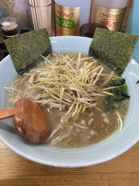 「ネギラーメン中盛」@ラーメンショップ 椿 上彦川戸店の写真