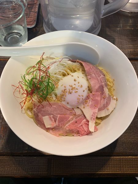 「油そば　温泉たまご」@和歌山ラーメン 丸味商店の写真
