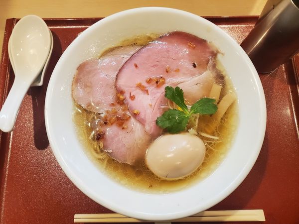 「味玉金色貝そば」@燃えよ麺助の写真