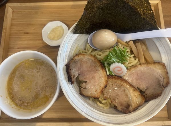 「1月の月替り・極濃チキンカレーつけ麺全部」@らぁめん 麺彩家の写真