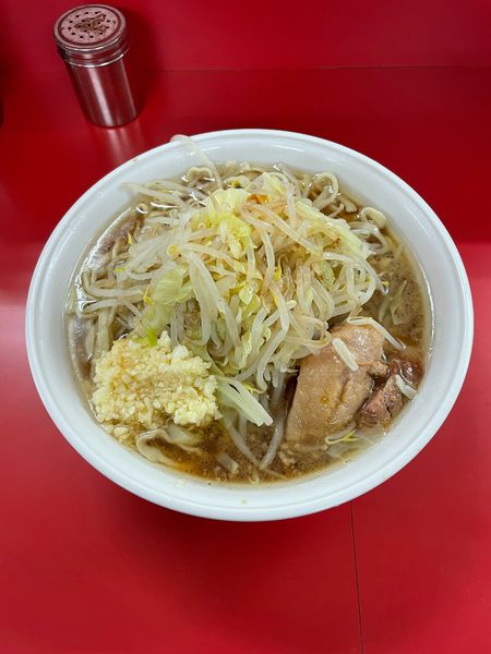 「小ラーメン(850円)カラメニンニク」@ラーメン二郎 柏店の写真