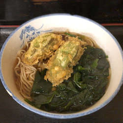 ふきのとう天そば(600円)