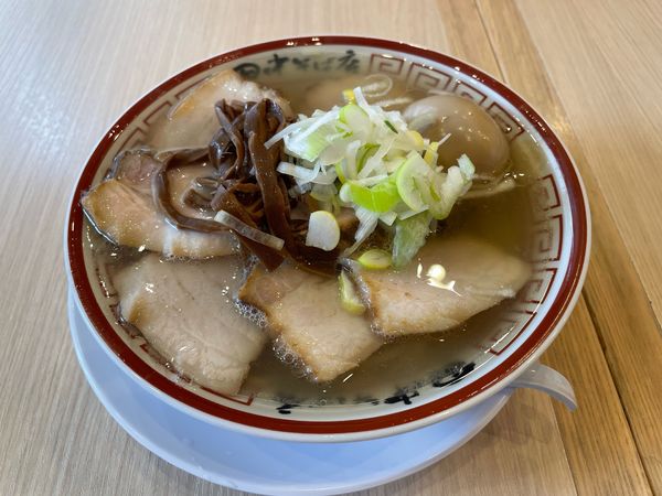 「肉そば + 味付玉子」@中華そば専門 田中そば店 武蔵境店の写真