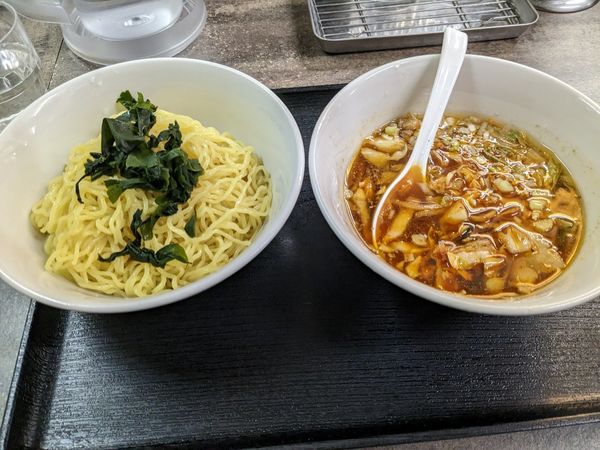 「醤油野菜つけ麺」@中華丸八の写真