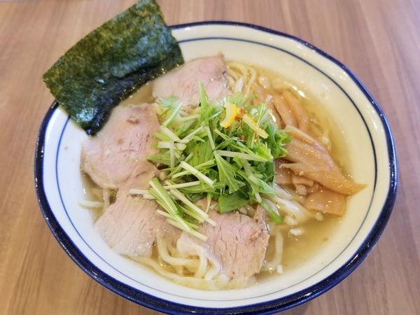 「ゆず塩ラーメン(大盛り)」@らーめん 仙松の写真