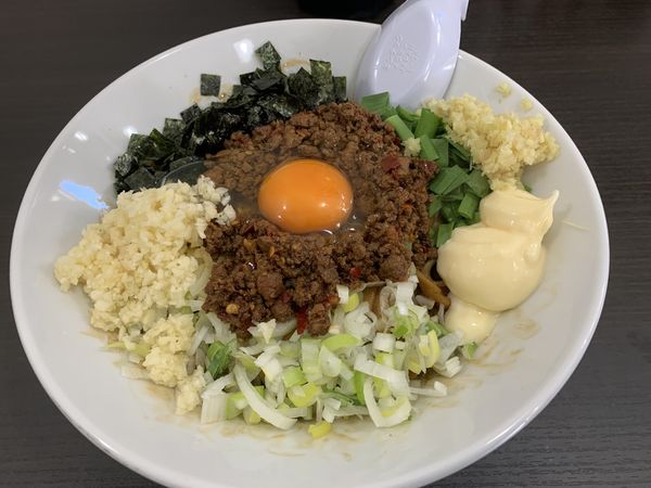 「台湾まぜそば（ニンニク･ショウガ）」@元祖スタミナ満点らーめんすず鬼 狭山ヶ丘分店の写真