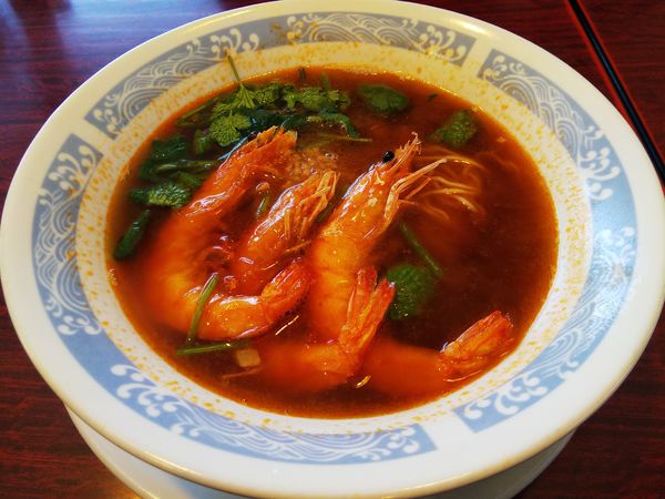 「【限定】殻ごと！海老担仔（タンツー）麺　＋ドリンクバー」@バーミヤン 伊那日影店の写真