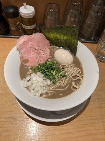「濃厚海老そば味玉」@麺屋 まほろ芭の写真