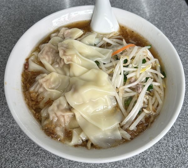 「もやしワンタン麺¥1000」@中華麺店 喜楽の写真