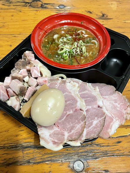 「【麺屋 にぼすけ】秋田味噌にぼつけ麺＋特盛りセット」@大つけ麺博 2022の写真