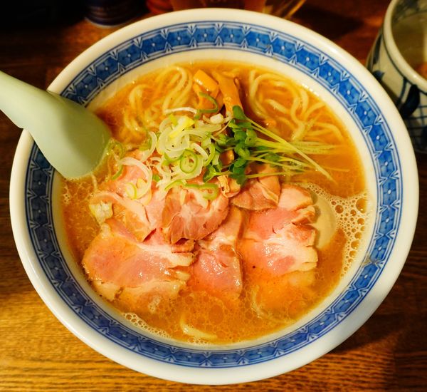 「らーめん＋ちょっと肉増し＋味玉＋生ビール」@燦燦斗の写真