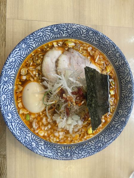 「酸辣湯麺+煮卵」@中華そば 多賀野の写真