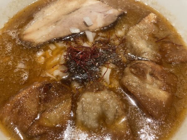 「海老ポタらぁめん+揚げワンタン」@SHRIMP NOODLE 海老ポタの写真