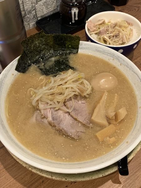「特製ラーメンみそ(並) ネギごはん」@RAMEN RUNの写真