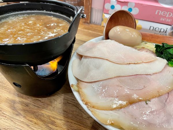 「濃厚鶏白湯つけ麺/麺大盛り」@麺屋時茂の写真