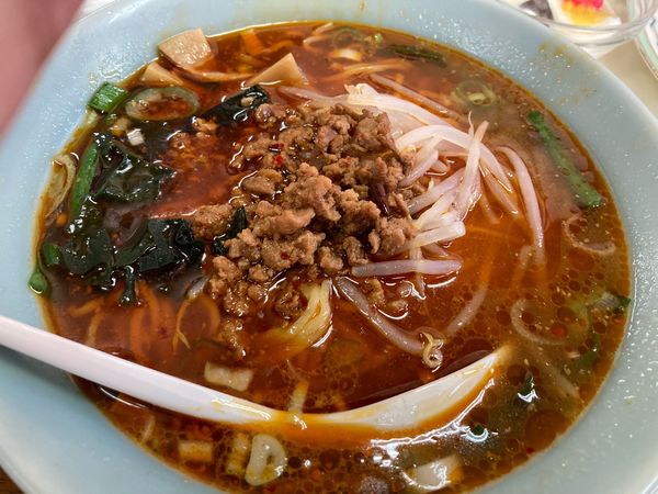 「台湾味噌ラーメン（レバニラ定食にセット）」@台湾料理福都 勝田店の写真