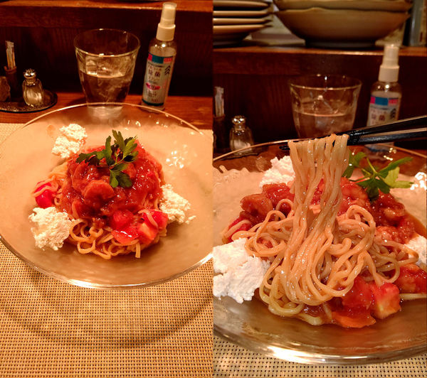 「期間限定『イタリアン エビチリひやちゅう(¥1200)』」@冷やし中華専門店 HiyaChuの写真