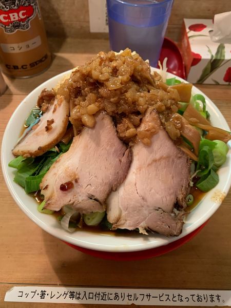 「醤油らーめん（ネギ、メンマ、ニンニク、アブラ）」@らーめんやまちゃんの写真