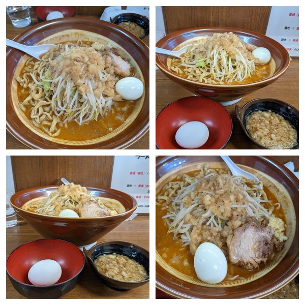 「【限定】味噌ラーメン＋麺増し＋麺増し＋生卵＋ゆで卵」@ラーメンの店 どでん 北浦和店の写真