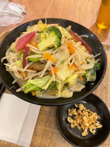 「1日野菜350gタンメン（麺大盛）」@1日野菜350gタンメン ベジ350の写真