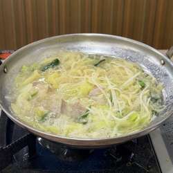 もつ鍋(塩味)＋〆らーめん