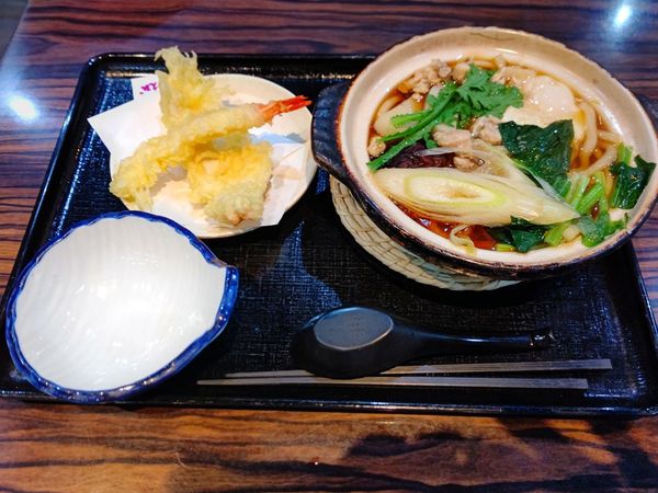 「なべ焼きうどん(並盛・250g)880円」@そば三昧 高崎店の写真