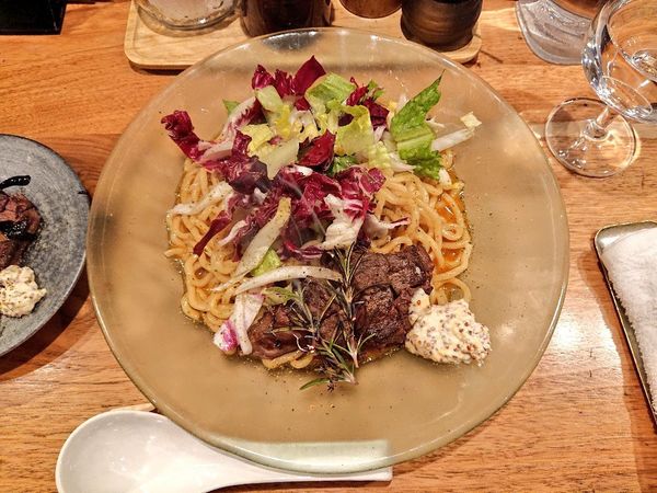 「【限定】シュヴルイユまぜそば グリーンペッパー風味、など」@海老丸らーめんの写真