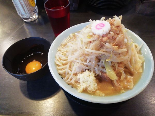 「ラーメン少なめ¥1100　ニンニク少しちょい野菜」@自家製麺 No11の写真