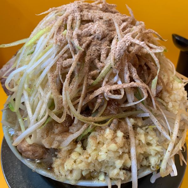 「（限定）ガーリックエスプレッソ小　ニンニクマシマシアブラマシマシ」@ラーメン二郎 八王子野猿街道店2の写真