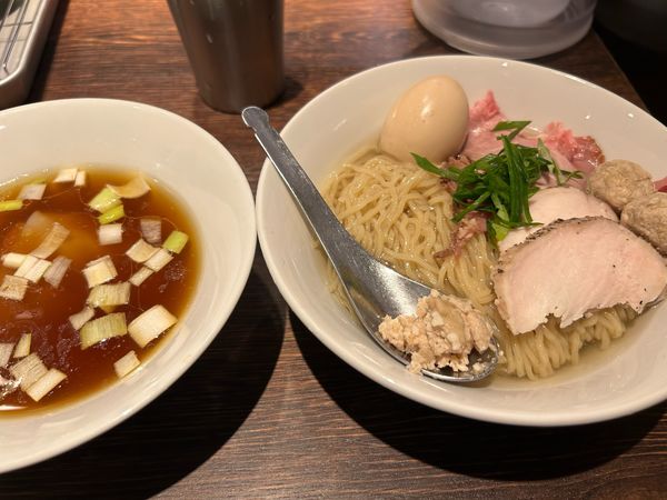 「【期間限定】鶏つけ麺980円、スペシャルトッピング300円」@つけめんTETSU 壱の木戸 水戸店の写真