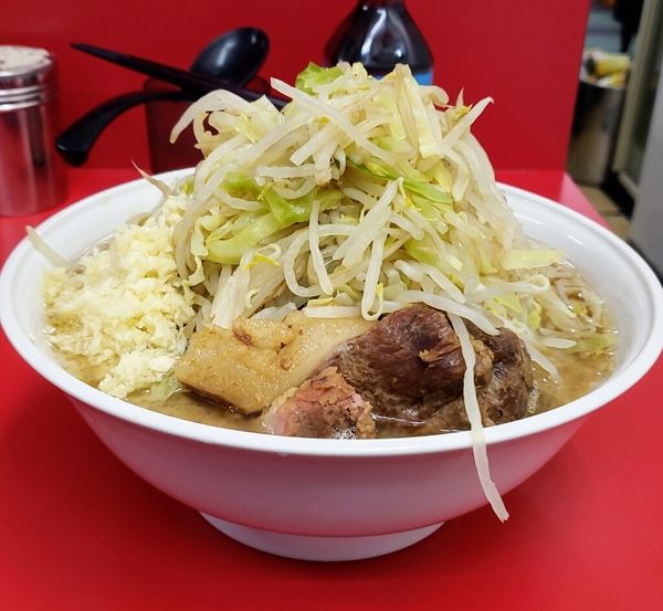 「小ラーメン（ニンニク、ヤサイ） ￥850」@ラーメン二郎 柏店の写真