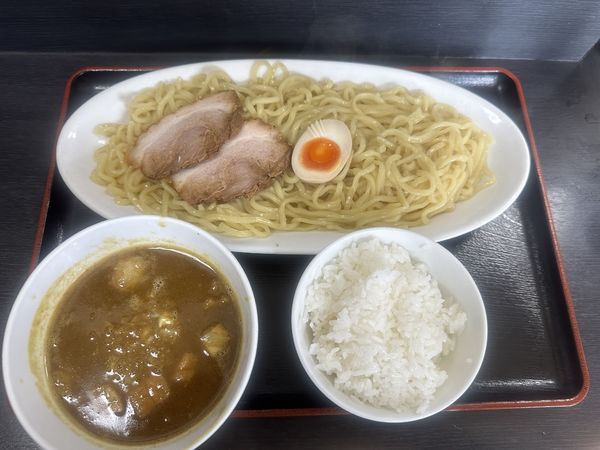 「カレーつけ麺トッピングあり大盛り1080円」@めん翔の写真