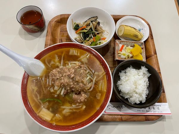 「ランチタイムセット　味噌ラーメンセット 780円」@池田屋食堂の写真