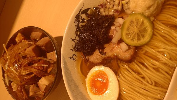 「淡麗煮干しらーめん（950円税込）+本日の丼（300円税込）」@中華蕎麦 あお木 secondの写真