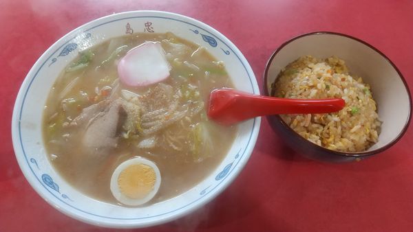 「味噌ラーメンセット950円」@中華料理 島忠花の写真