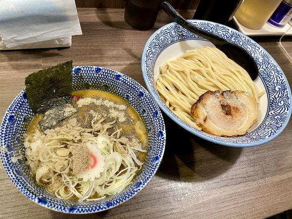 「カレーつけ麺 中 (煮干Ver.) ￥1000＋ネギ￥100」@狼煙 〜NOROSHI〜の写真