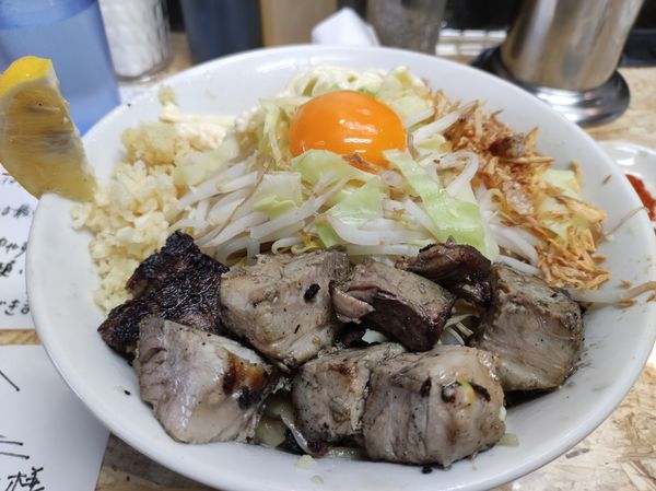 「塩汁なし（平麺らどん）」@自家製麺 まさき（非乳化） 2号店の写真