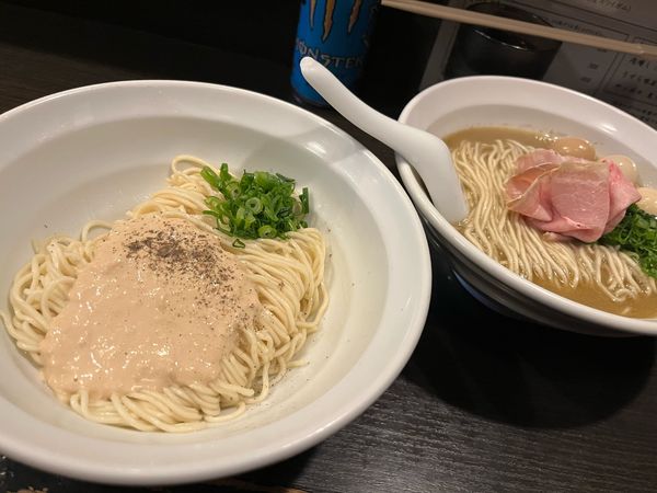 「生頭矮蟹そば＋帆立貝の和え玉」@灰汁中華 丿貫 福富町本店の写真