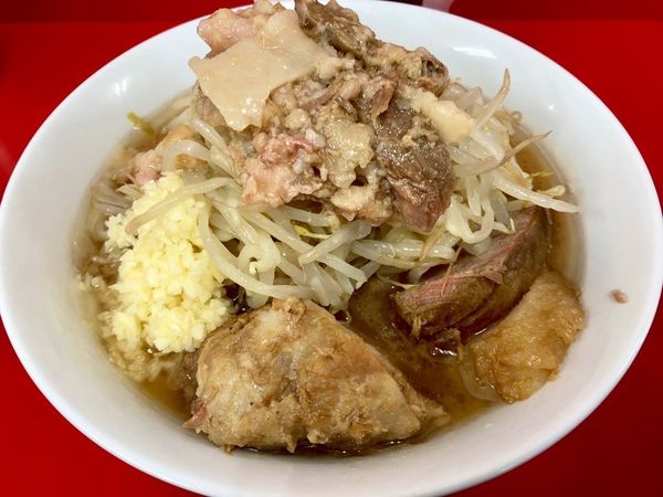 「麺半分(豚2枚)  750円」@ラーメン二郎 柏店の写真