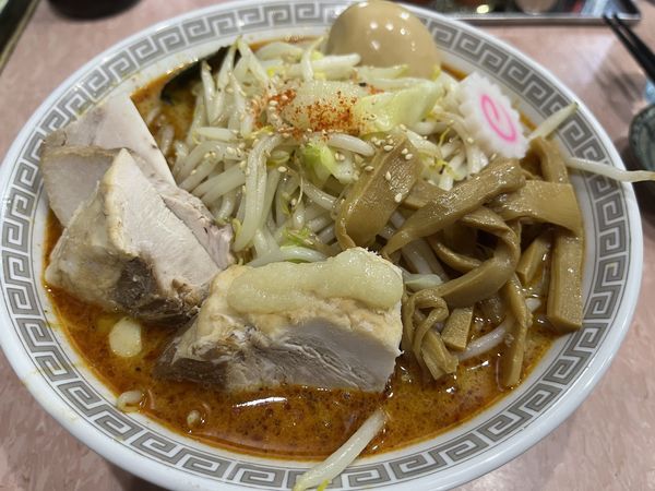 「中華そば(小)730円担々麺60円野菜120円ビール450円」@所沢大勝軒の写真
