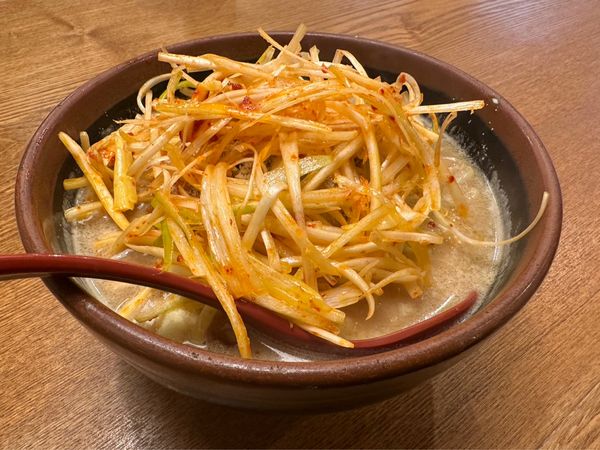 「北海道味噌　こな雪らーめん+肉ねぎ」@蔵出し味噌一心 今池店の写真